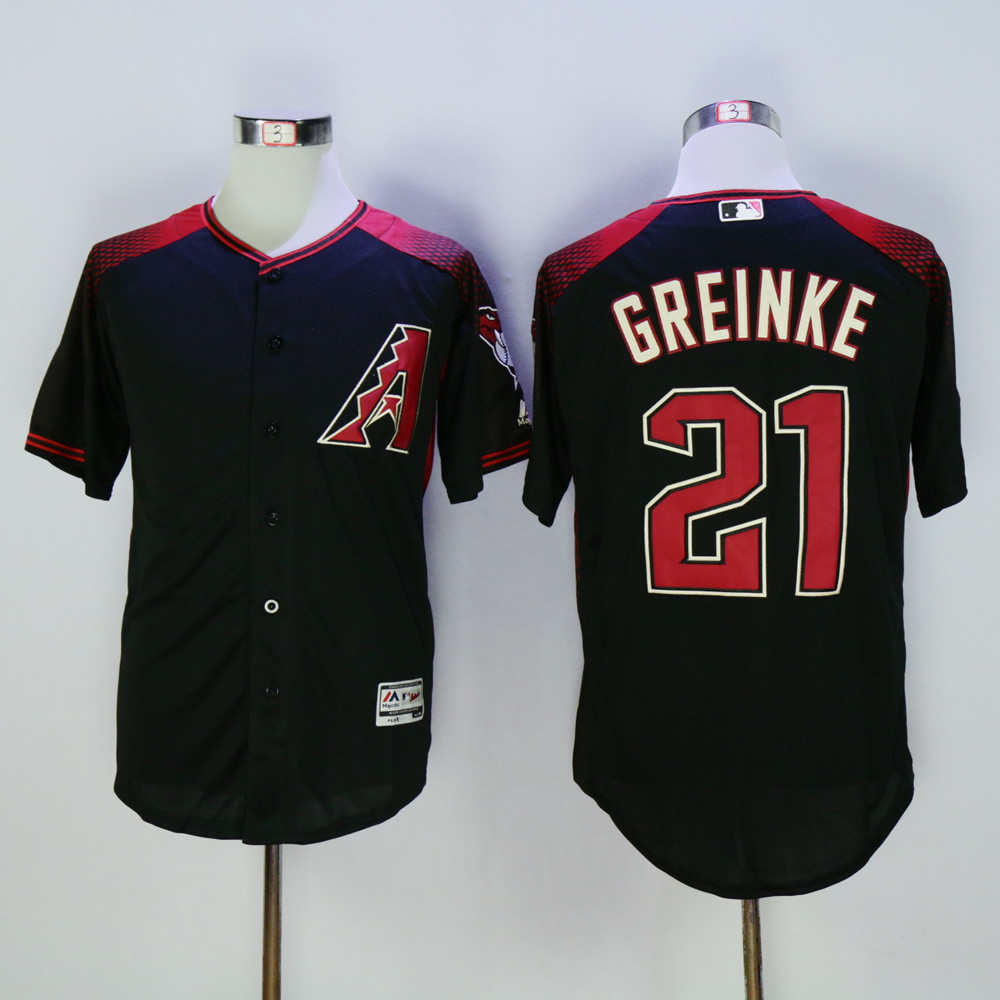 Men Arizona Diamondback #21 Greinke Black MLB Jerseys->arizona diamondback->MLB Jersey